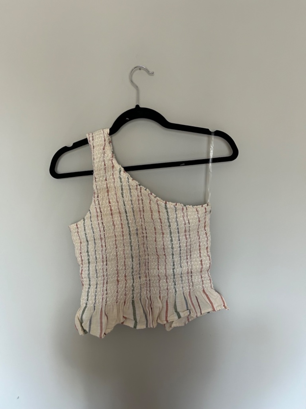 Striped One-Shoulder Cropped Top - Picture 4 of 4